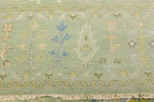 Mint Green Floral 10x14 Oriental Area Rug