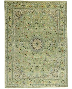 Green Floral Transitional 10X14 Oushak Chobi Oriental Rug