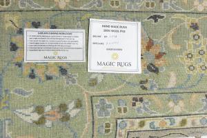 Green Floral Transitional 10X14 Oushak Chobi Oriental Rug