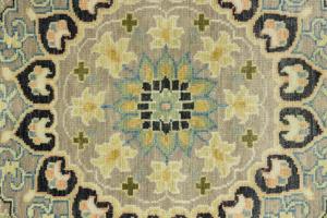 Green Floral Transitional 10X14 Oushak Chobi Oriental Rug