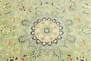 Green Floral Transitional 10X14 Oushak Chobi Oriental Rug