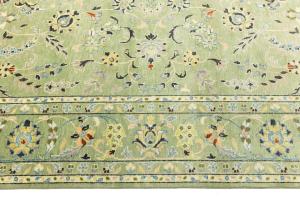 Green Floral Transitional 10X14 Oushak Chobi Oriental Rug