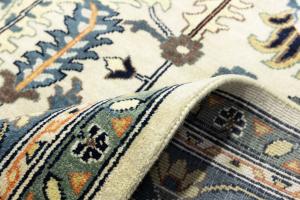 Cream Geometric Transitional 9x12 Chobi Oriental Rug