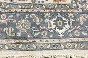 Cream Geometric Transitional 9x12 Chobi Oriental Rug