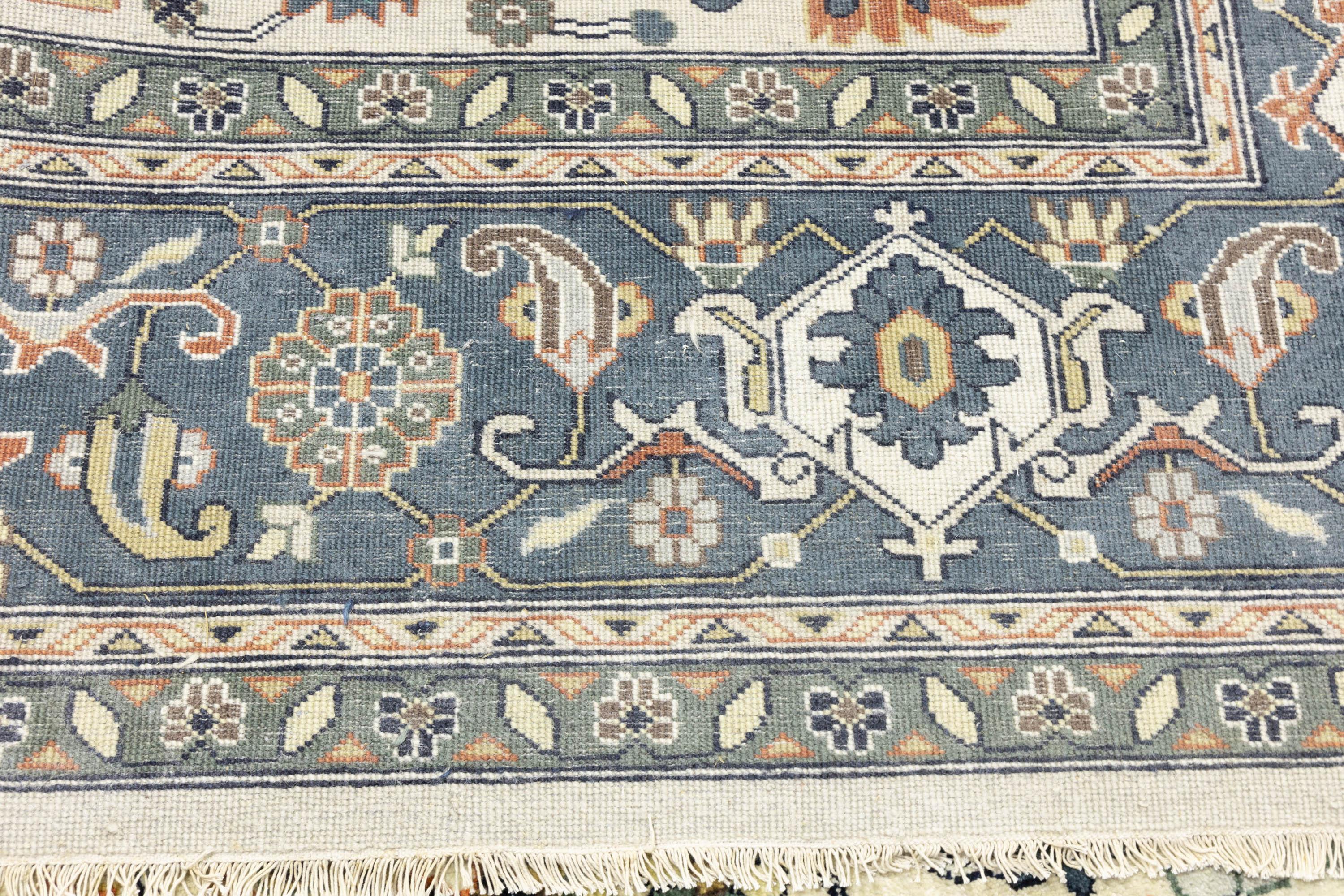 Cream Geometric Transitional 9x12 Chobi Oriental Rug