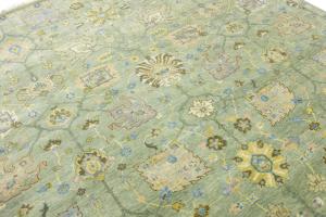 Green Floral 8X10 Oushak Chobi Oriental Rug
