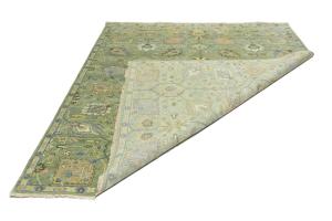 Green Floral 8X10 Oushak Chobi Oriental Rug