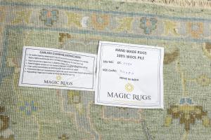 Green Floral 8X10 Oushak Chobi Oriental Rug