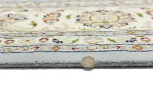 Light Blue Floral 10x14 Indo-Nain Oriental Area Rug