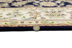 Dark Navy Floral 6X9 Indo-Nain Oriental Rug