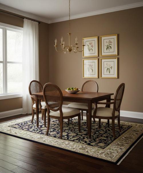 Dark Navy Floral Traditional 5X8 Indo-Nain Oriental Rug