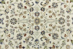 Cream Floral Traditional 2'8X8'1 Indo-Nain Oriental Runner Rug