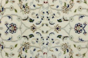 Cream Floral Traditional 2'8X8'1 Indo-Nain Oriental Runner Rug