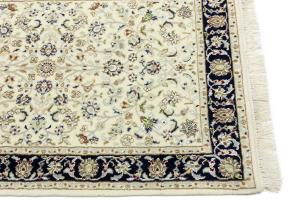 Cream Floral 3X10 Indo-Nain Oriental Runner Rug