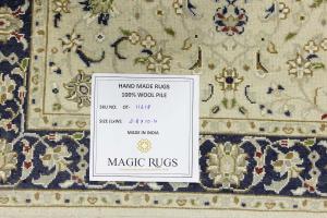 Cream Floral 3X10 Indo-Nain Oriental Runner Rug