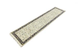 Cream Floral 3X10 Indo-Nain Oriental Runner Rug
