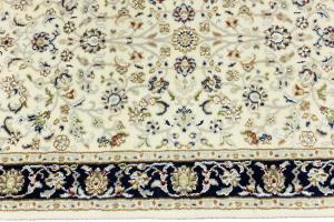 Cream Floral 3X10 Indo-Nain Oriental Runner Rug