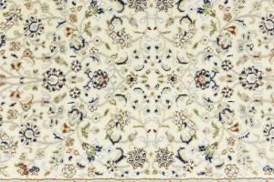 Cream Floral 3X10 Indo-Nain Oriental Runner Rug