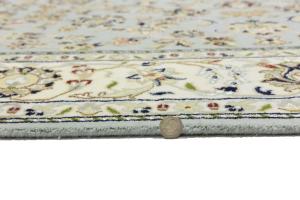 Light Blue Traditional Floral 5X8 Indo-Nain Oriental Rug