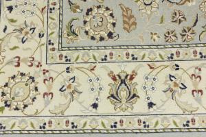 Light Blue Traditional Floral 5X8 Indo-Nain Oriental Rug