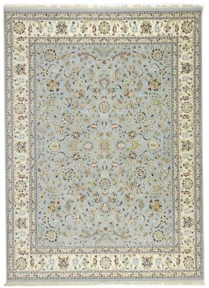 Light Blue Traditional 9x12 Indo-Nain Oriental Rug
