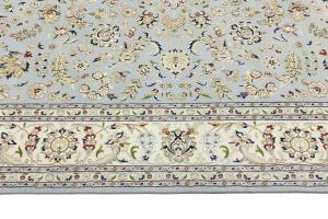 Light Blue Traditional 9x12 Indo-Nain Oriental Rug