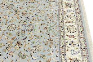 Light Blue Traditional 9x12 Indo-Nain Oriental Rug