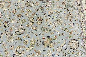 Light Blue Traditional 9x12 Indo-Nain Oriental Rug