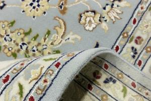 Light Blue Traditional 9x12 Indo-Nain Oriental Rug