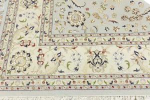 Light Blue Traditional 9x12 Indo-Nain Oriental Rug