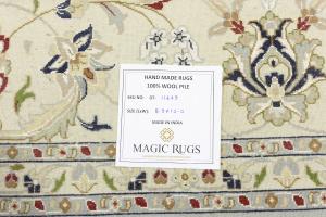 Light Blue Traditional 9x12 Indo-Nain Oriental Rug