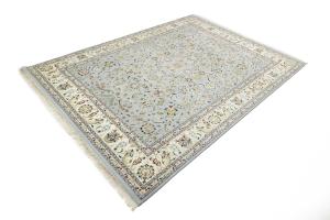 Light Blue Traditional 9x12 Indo-Nain Oriental Rug