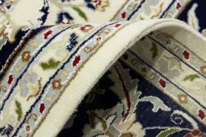 Cream Floral 9x12 Indo-Nain Oriental Rug