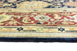 Navy Blue Geometric Transitional 9x12 Chobi Oriental Rug