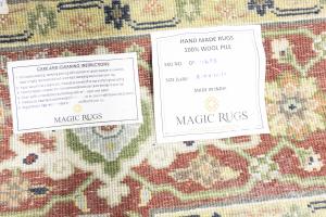 Navy Blue Geometric Transitional 9x12 Chobi Oriental Rug