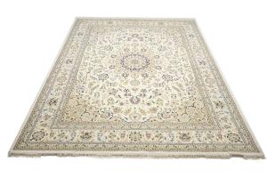 11'10 X 15'5 Hand Knotted Indo-Nain Floral Oriental Wool Rug