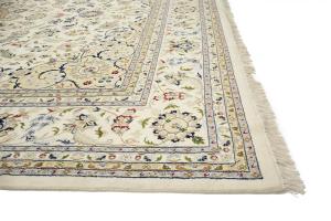 11'10 X 15'5 Hand Knotted Indo-Nain Floral Oriental Wool Rug