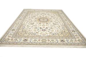 11'10 X 15'5 Hand Knotted Indo-Nain Floral Oriental Wool Rug