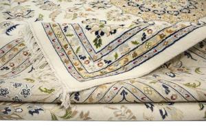 11'10 X 15'5 Hand Knotted Indo-Nain Floral Oriental Wool Rug