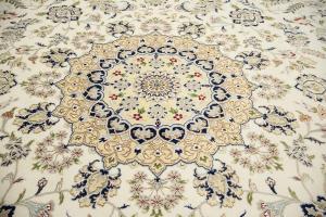 11'10 X 15'5 Hand Knotted Indo-Nain Floral Oriental Wool Rug