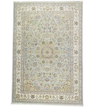 Light Blue Traditional 10x14 Indo-Nain Oriental Rug
