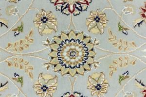 Light Blue Traditional 10x14 Indo-Nain Oriental Rug