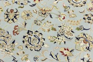 Light Blue Traditional 10x14 Indo-Nain Oriental Rug