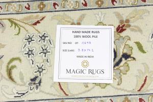 Light Blue Traditional 10x14 Indo-Nain Oriental Rug