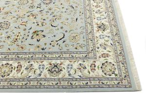 Light Blue Traditional 10x14 Indo-Nain Oriental Rug