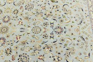 Light Blue Traditional 10x14 Indo-Nain Oriental Rug