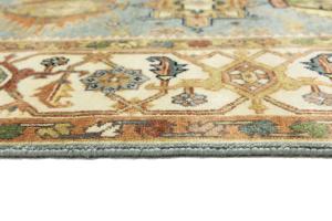 Sky Blue Geometric Tribal 8x10 Chobi Oriental Rug