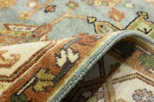 Sky Blue Geometric Tribal 8x10 Chobi Oriental Rug