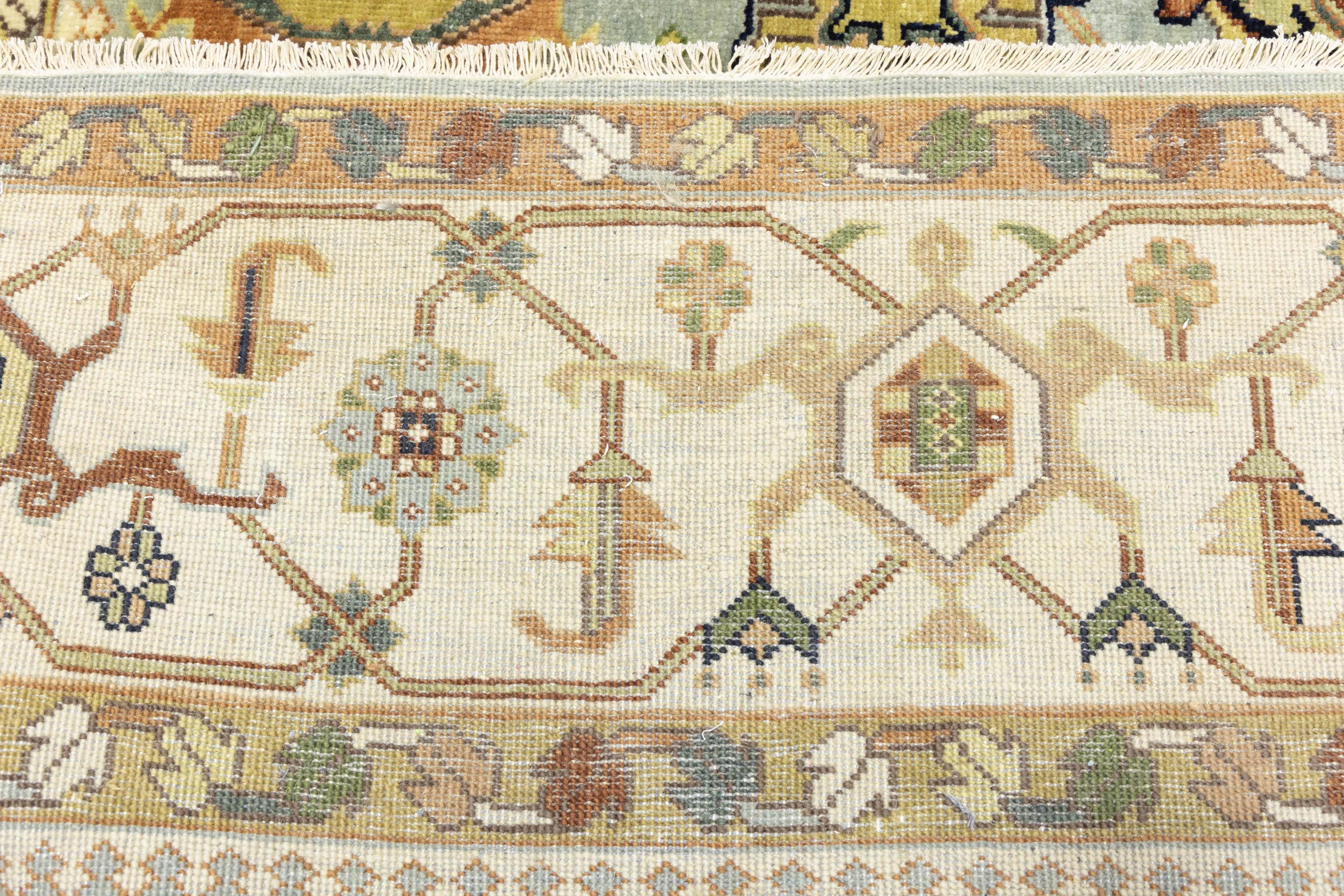 Sky Blue Geometric Tribal 9x12 Chobi Oriental Rug