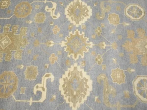 Gray Floral Traditional 10X14 Oushak Oriental Rug